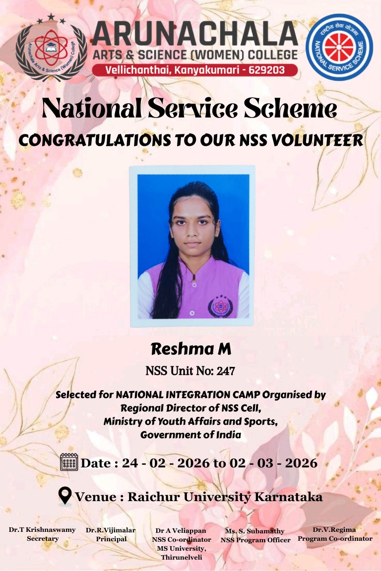 Congratulations to our NSS Volunteer  